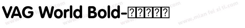 VAG World Bold字体转换